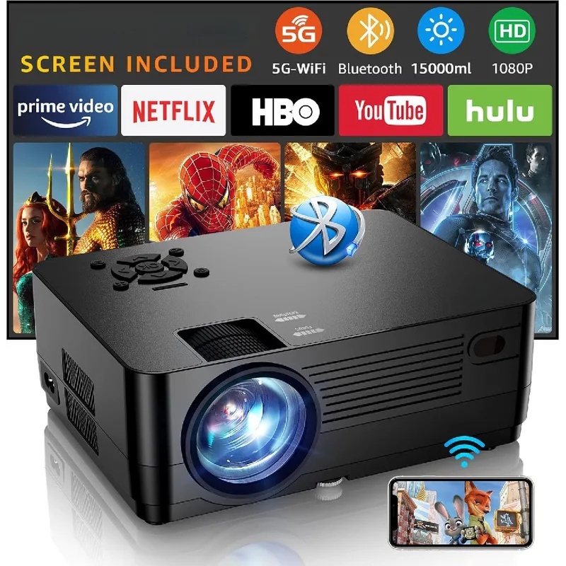 Home Cinema Movies - 5G WiFi Bluetooth Native 1080P Screen