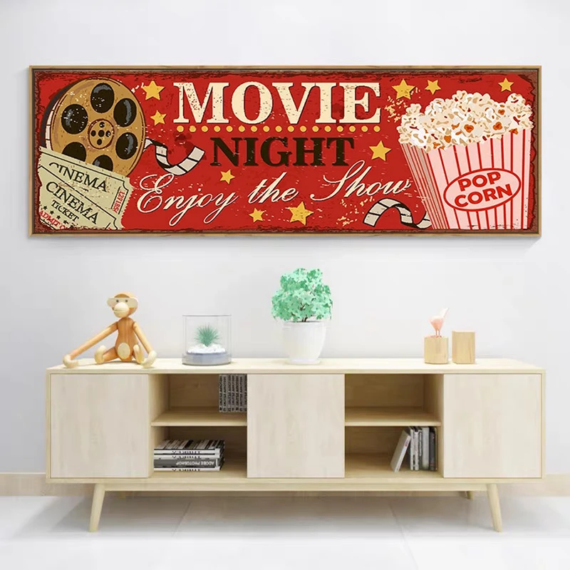 Cinema Sign Canvas Painting Ab - Home Cinema Movies recension och pris