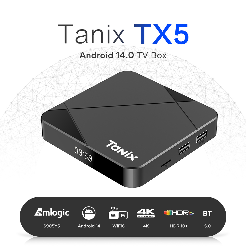 Original Tanix TX5 Android14 T - Home Cinema Youtube recension och pris