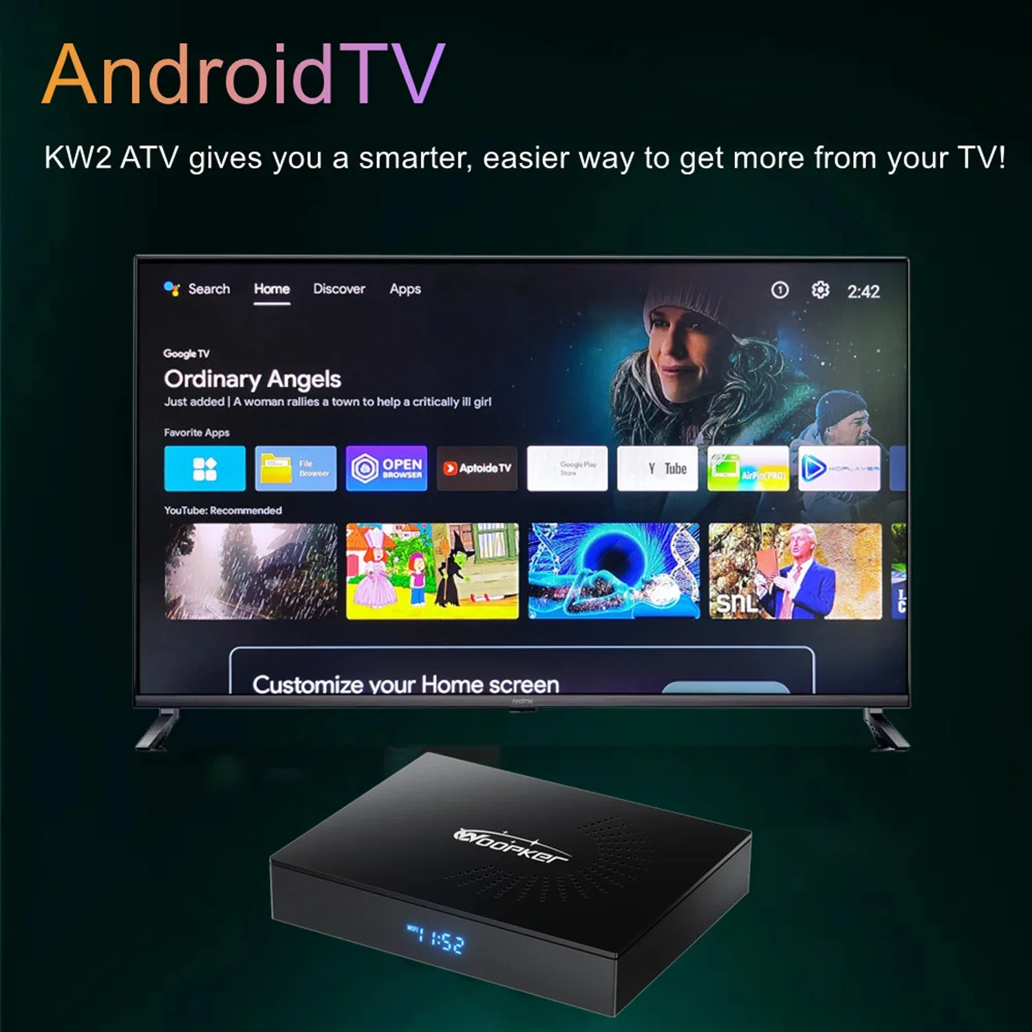 Woopker KW2 Android 14 TV Box  - Home Cinema Youtube recension och pris