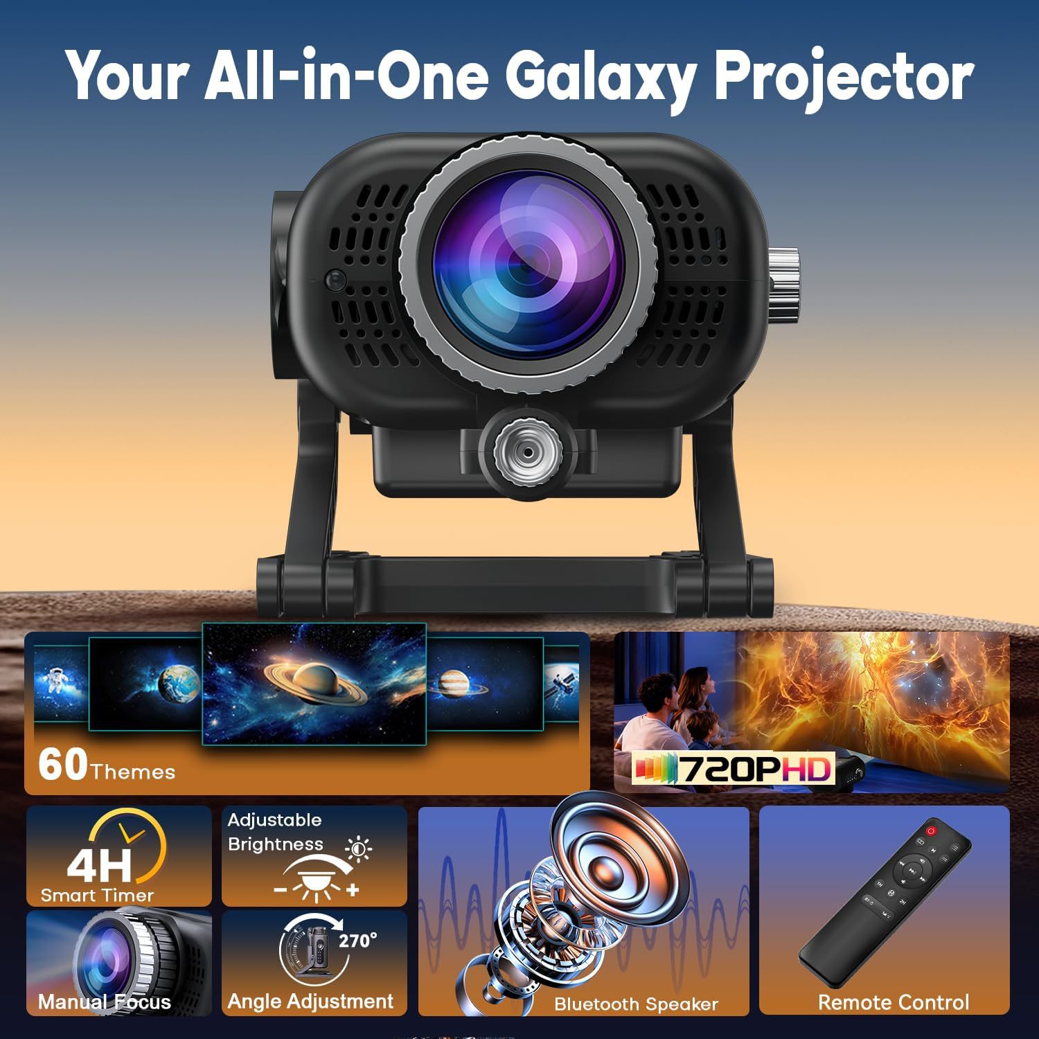 3D Galaxy  Projector Light 60  - Home Cinema Kids recension och pris