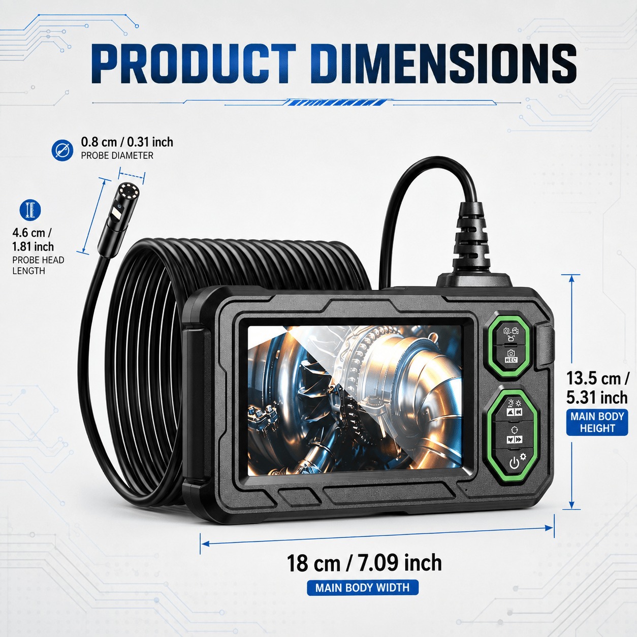 10M/33FT Long Cable Dual Camer - Home Cinema Led recension och pris
