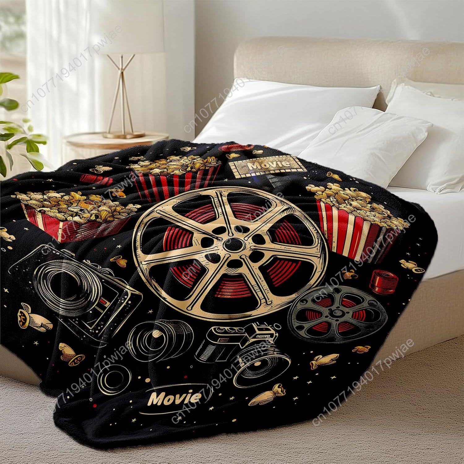 Movie Ticket Popcorn Throw Bla - Home Cinema Kids recension och pris