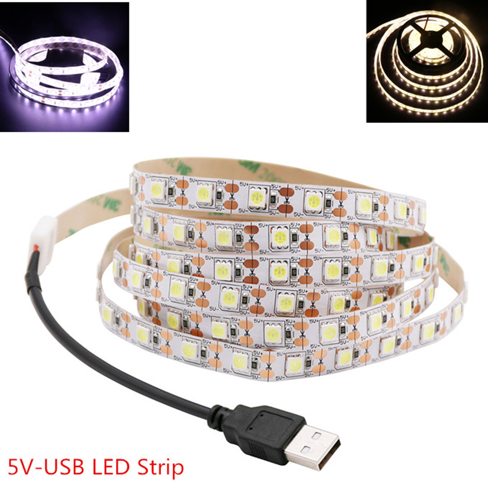 5V USB LED Strip 5050 Cold whi - Ambient Light Strip Tv recension och pris