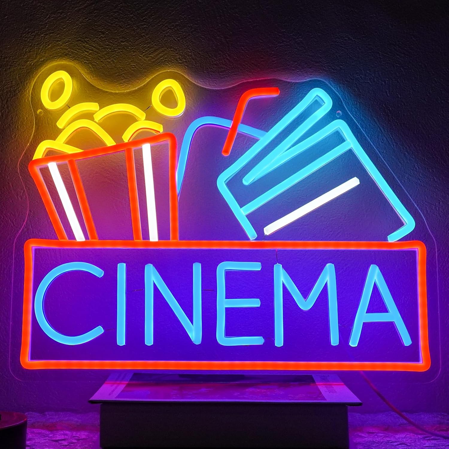 Cinema Neon Sign USB Powered L - Home Cinema Movies recension och pris