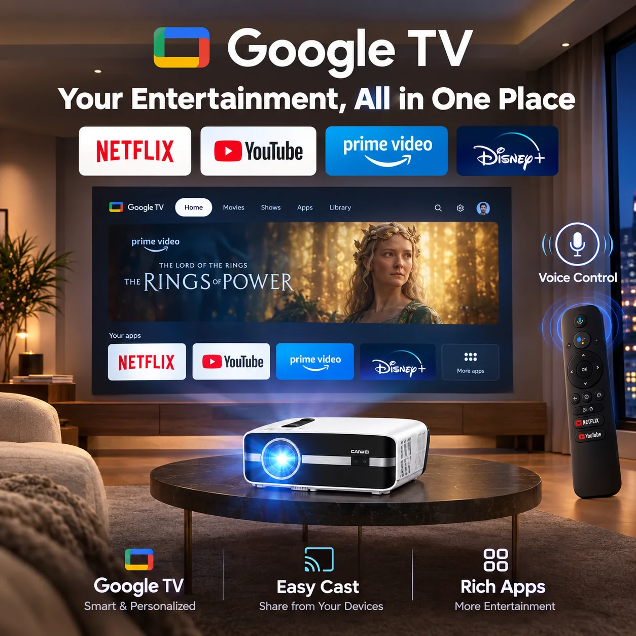 New A9S 4k 4000ANSI Projector  - Home Cinema Movies recension och pris