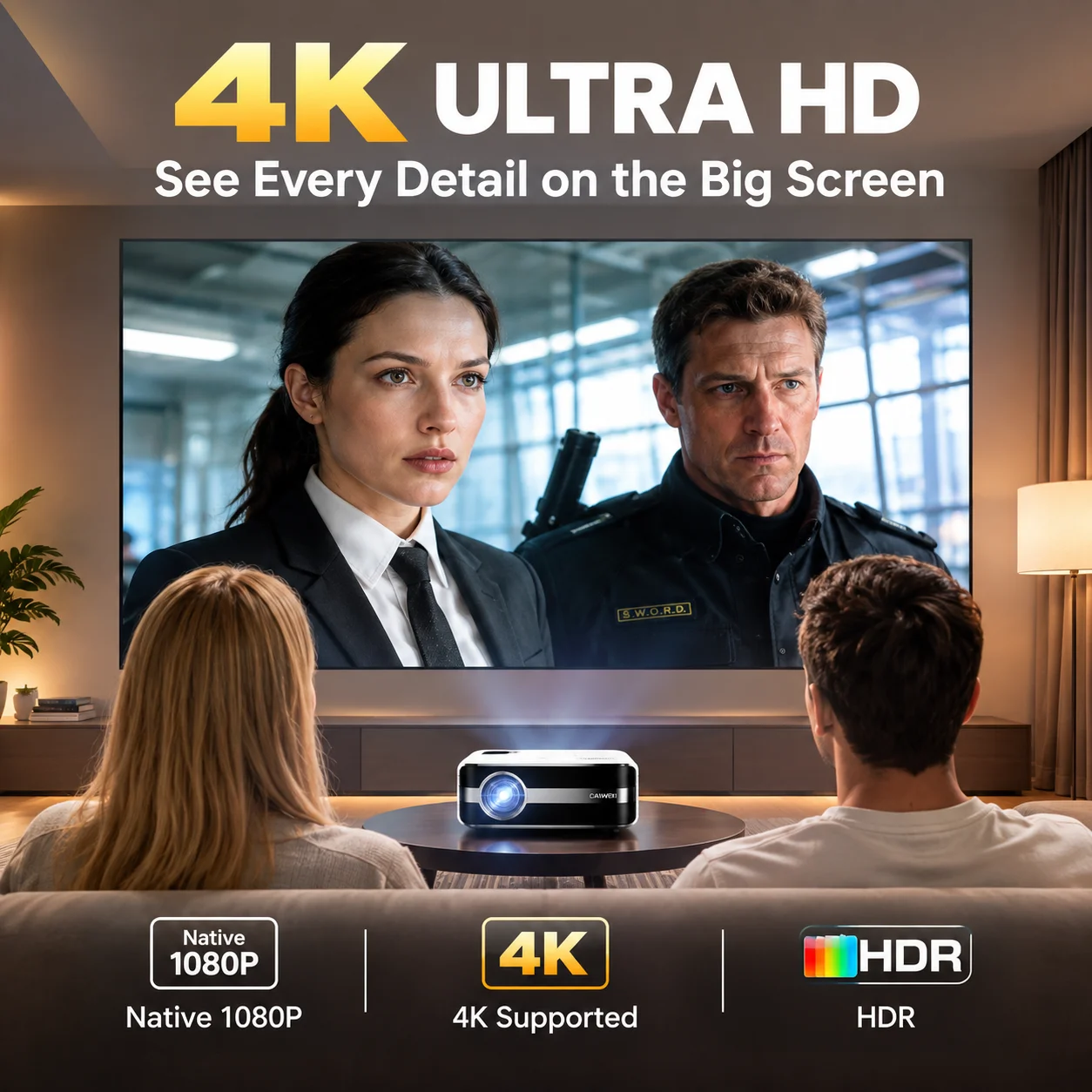 New A9S 4k 4000ANSI Projector  - Home Cinema Movies recension och pris